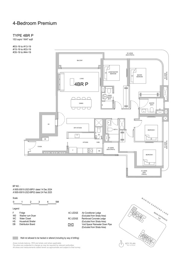One Marina Gardens 4 Bedroom Premium indicative floorplan